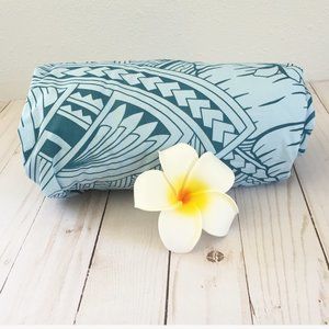 Handmade Polynesian Print Baby Blanket Blue
